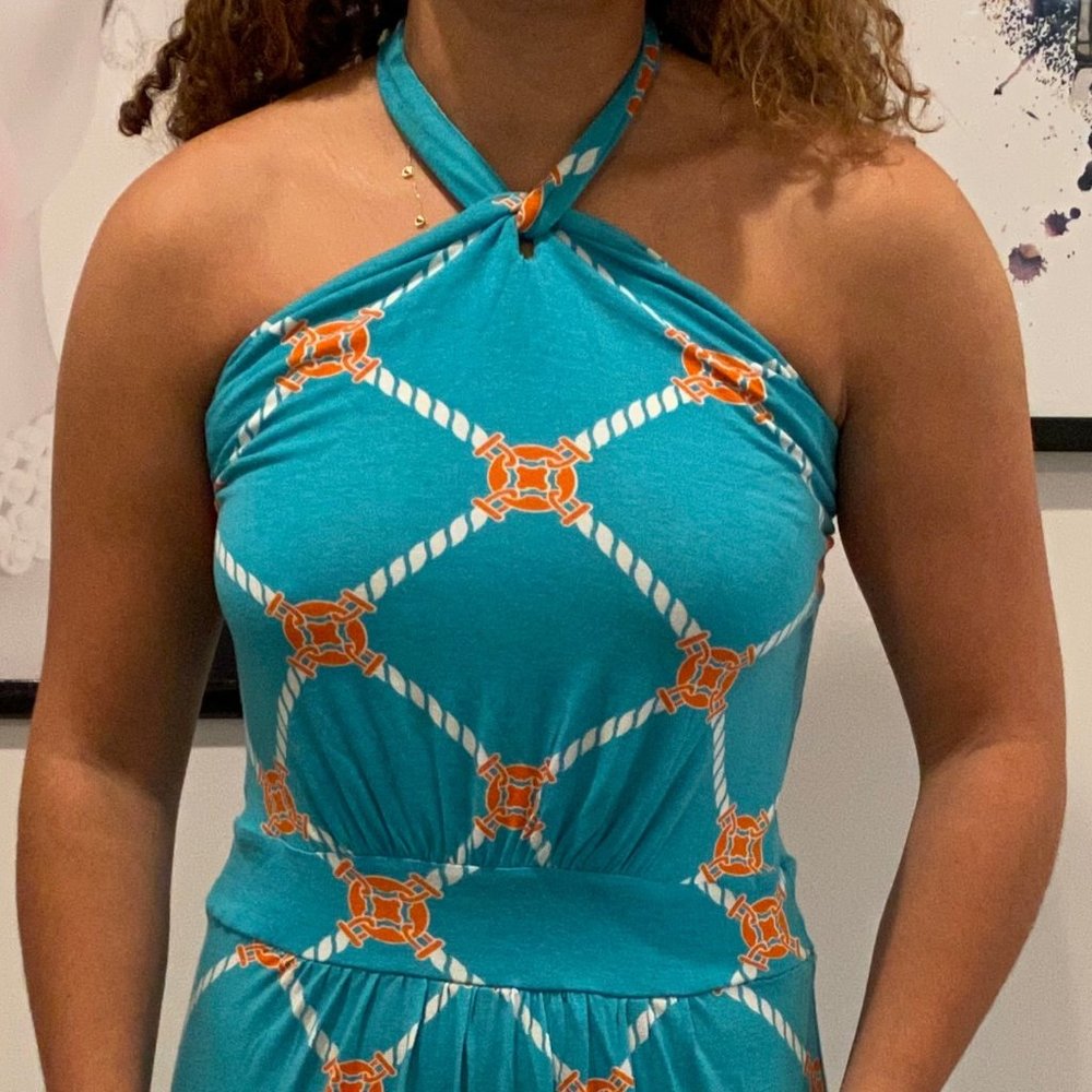 Nautical Maxi Dress